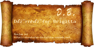 Dörnhöfer Brigitta névjegykártya