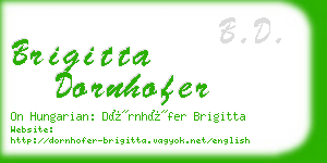 brigitta dornhofer business card